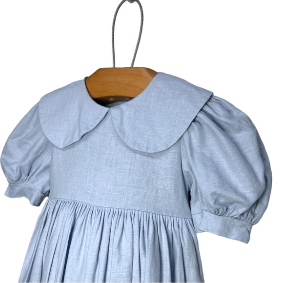 VTG 90’s Three Blind Mice Blue & White Short Sleeve Dress & Bloomers 24 months - Picture 6 of 13